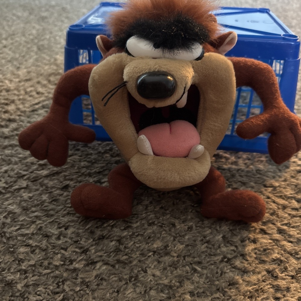 Vintage Warner Bros Looney Tunes 1994 Taz Plush Stuffed Animal